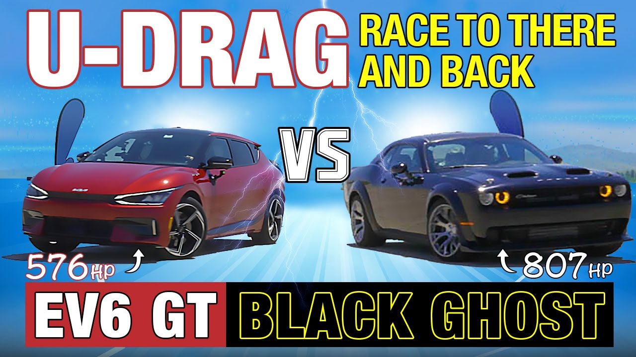 Kia EV6 GT vs Dodge Challenger Black Ghost: Drag Race Results