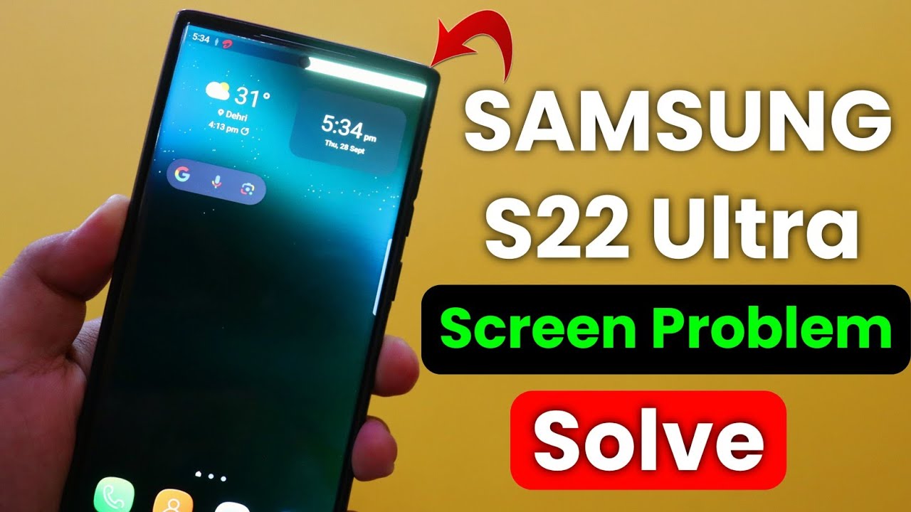 title：Samsung S22 Ultra Display Issue: Easy Home Fix for Flickering & Lines