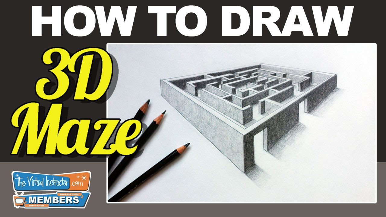 Master 3D Maze Drawing with Two-Point Perspective