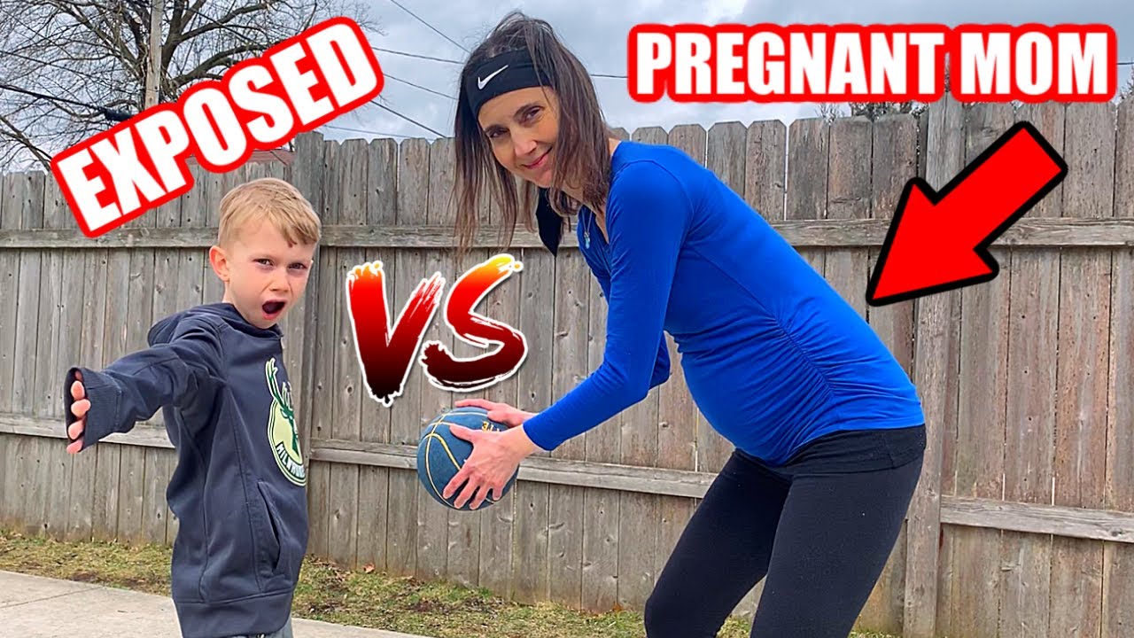 Pregnant Mom Dominates Son in Basketball Challenge: Surprising Wins