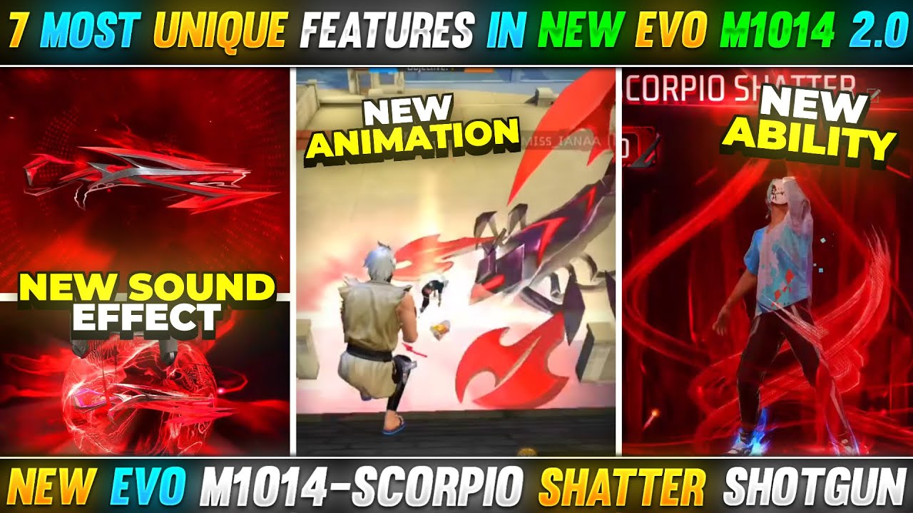 Scorpio M1014: Custom Name & Sound in Free Fire