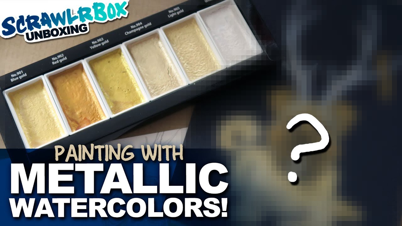 SketchBox January Review: Metallic Watercolor Test & Art Kit Insights
