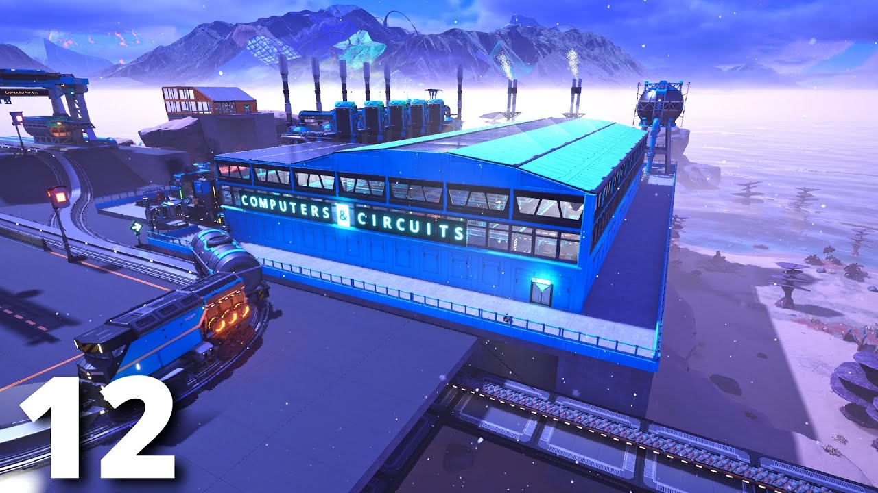 Building a Computer Factory with Train Logistics in Satisfactory