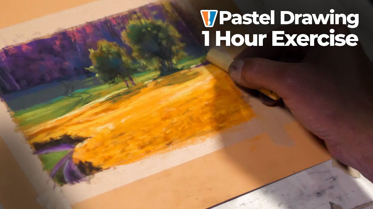 Pastel Landscape in 60 Minutes: Quick Field & Trees Tutorial