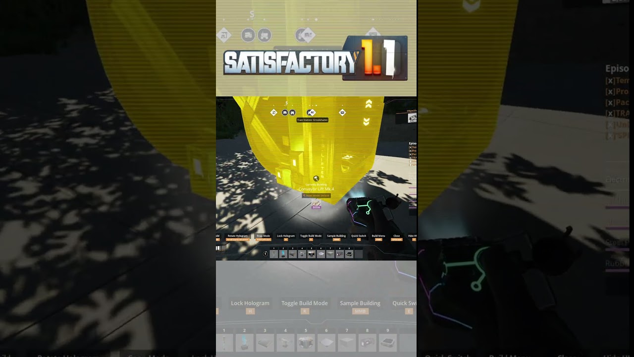 Efficient Vertical Conveyor Routing in Satisfactory Using Floor Holes