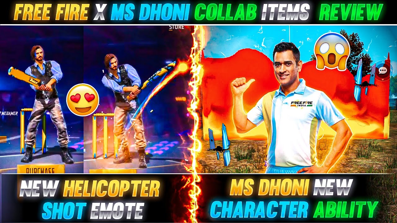 MS Dhoni Free Fire Update: Helicopter Shot & New Character