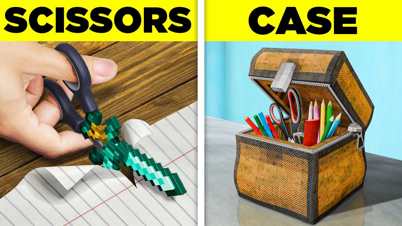 DIY Minecraft School Supplies: 4 Free Builds for Back-to-School