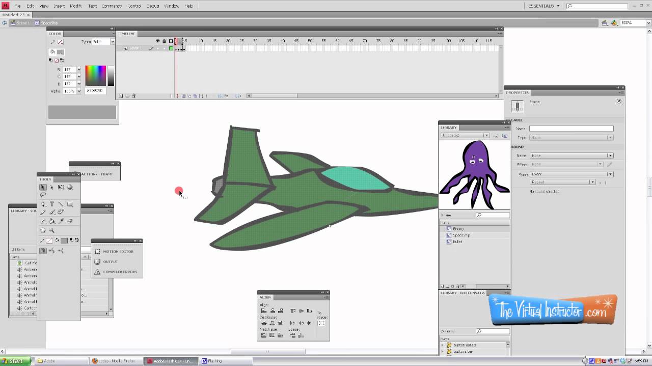 Animate Game Assets in Flash CS4: Shooter Tutorial
