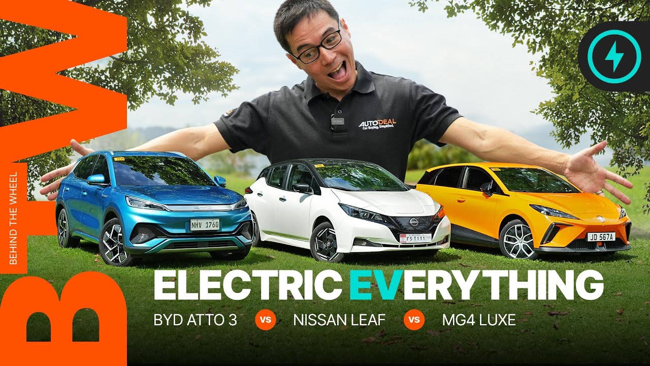 Best EVs Under ₱2M in Philippines: MG4 vs BYD Atto 3 vs Nissan Leaf