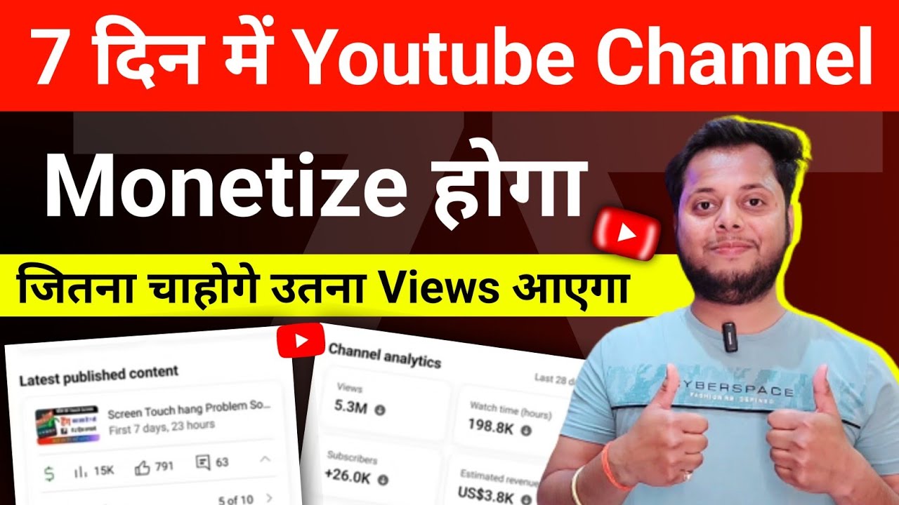 title：How to Earn $145+ on a New YouTube Channel (10 Videos Only)