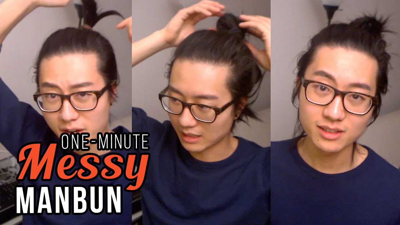 1-Minute Messy Man Bun Tutorial for Busy Mornings