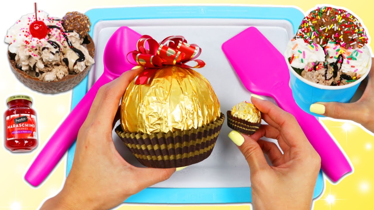Giant Ferrero Rocher & Donut Ice Cream Recipes