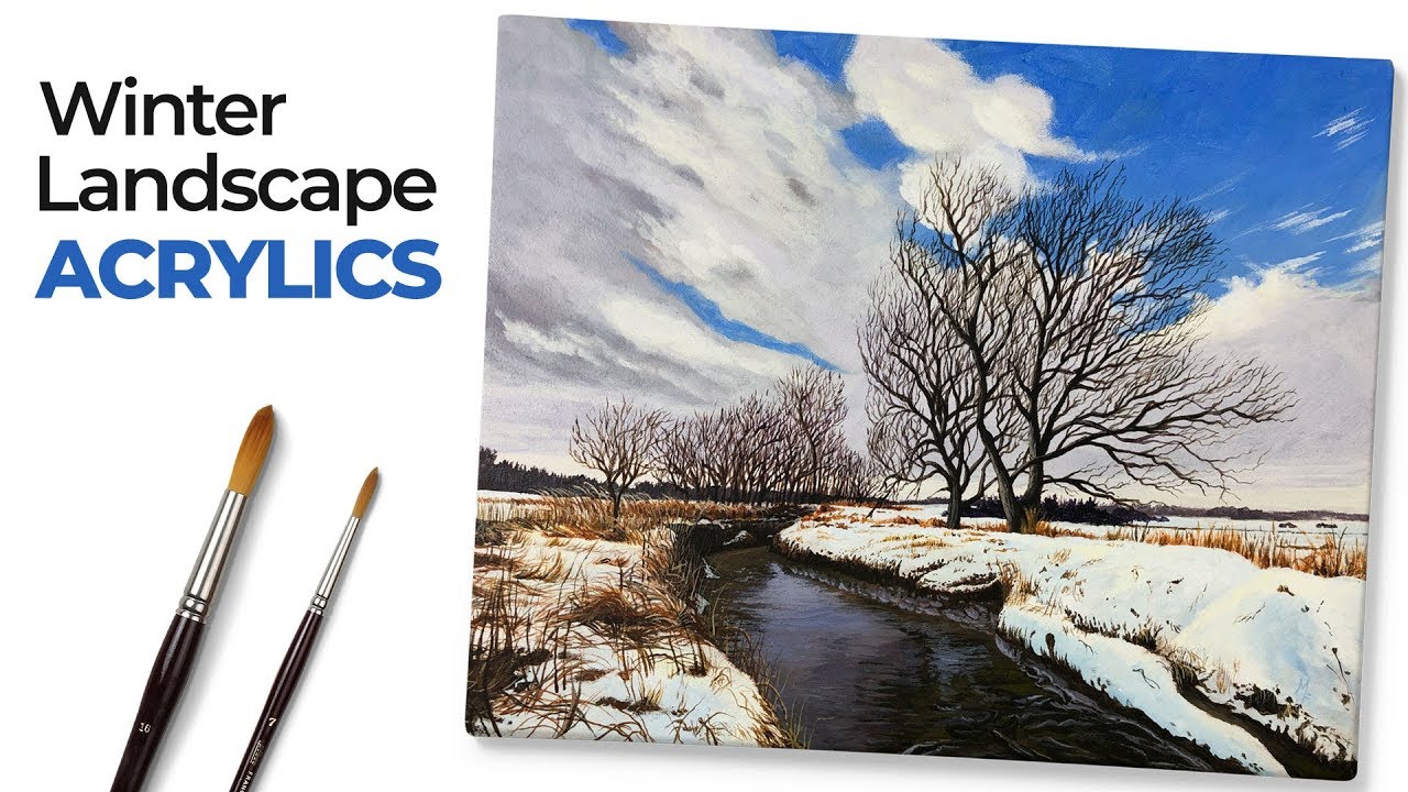 Master Winter Landscapes in Acrylics: Step-by-Step Guide