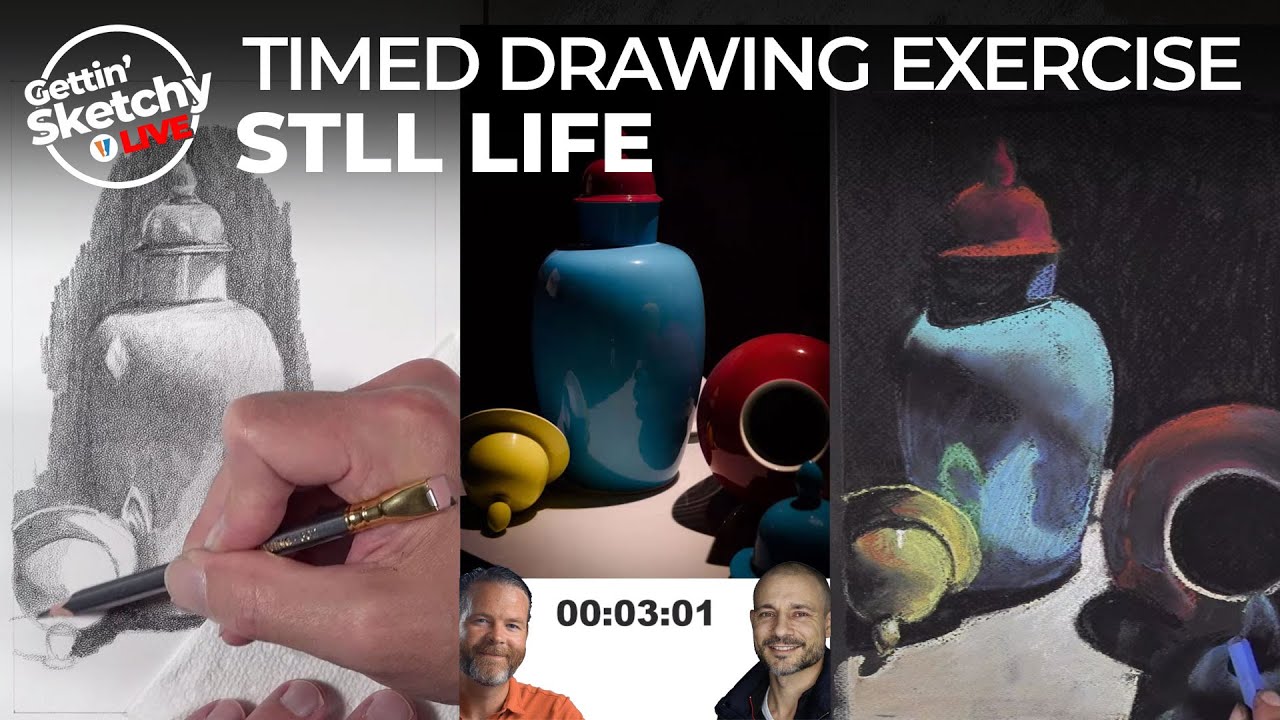 45-Min Sketch Challenge: Graphite vs Pastel Techniques