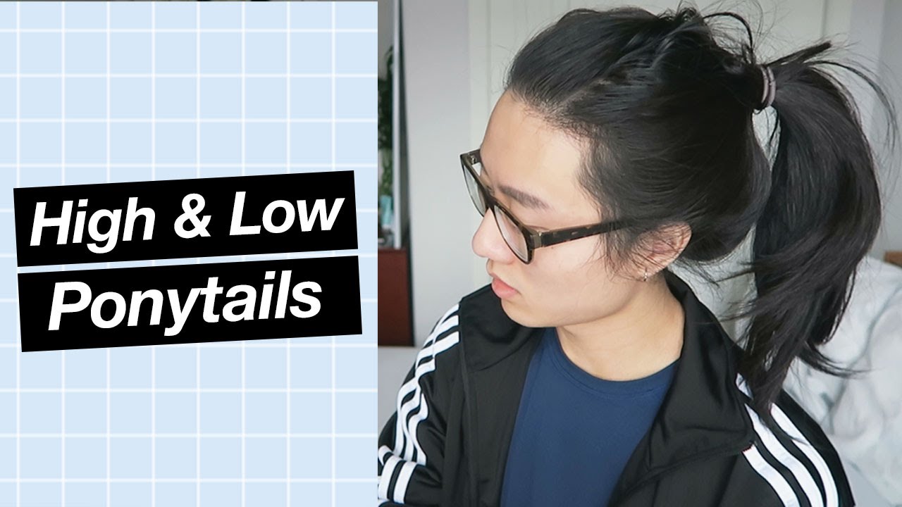 2 Easy Ponytail Hairstyles Tutorial: High & Low Styles