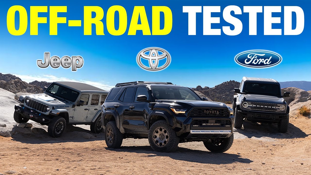 Toyota 4Runner vs Jeep Wrangler vs Ford Bronco: Off-Road Tested