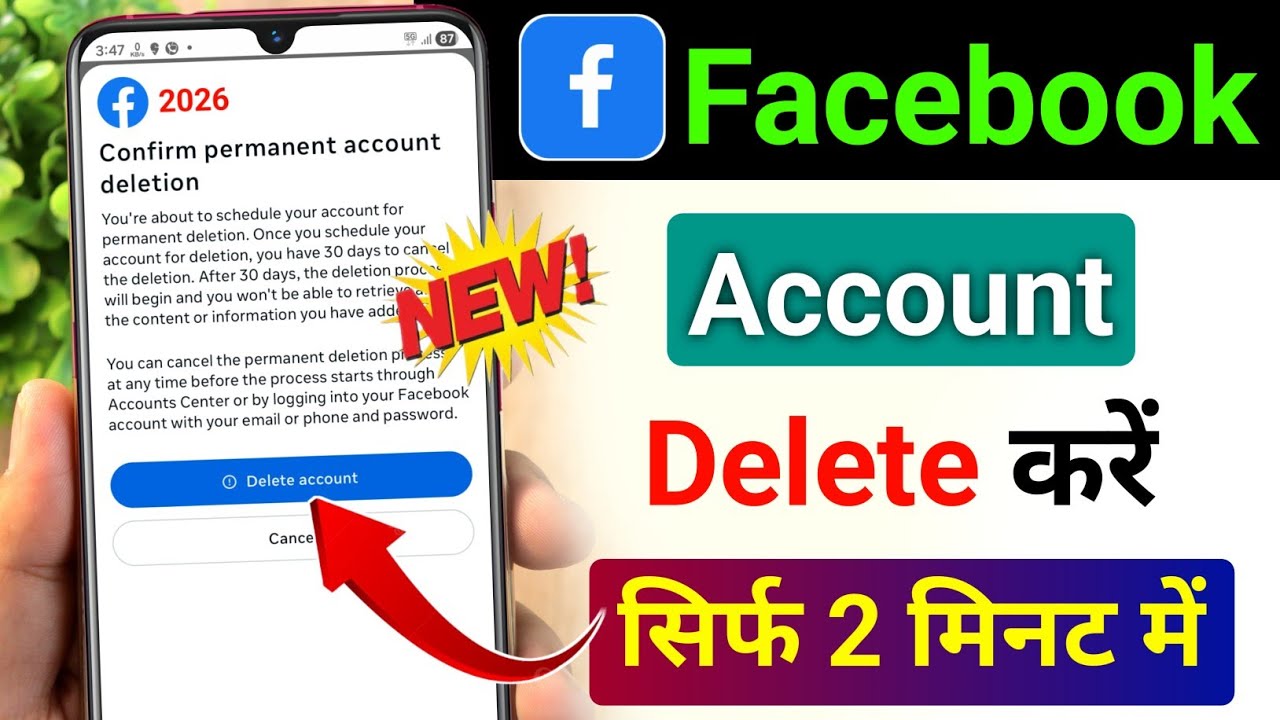 title：How to Permanently Delete Facebook Account (2024 New Update Steps)