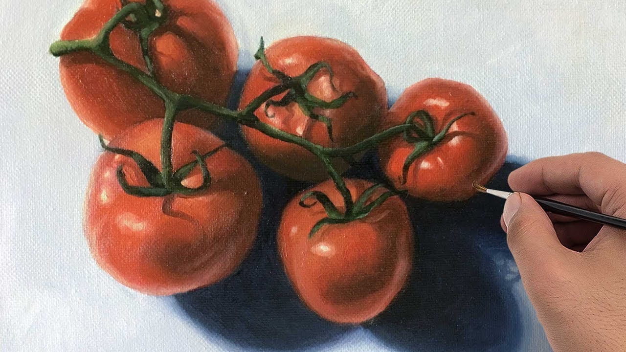 Water-Mixable Oil Painting: Step-by-Step Tomato Tutorial