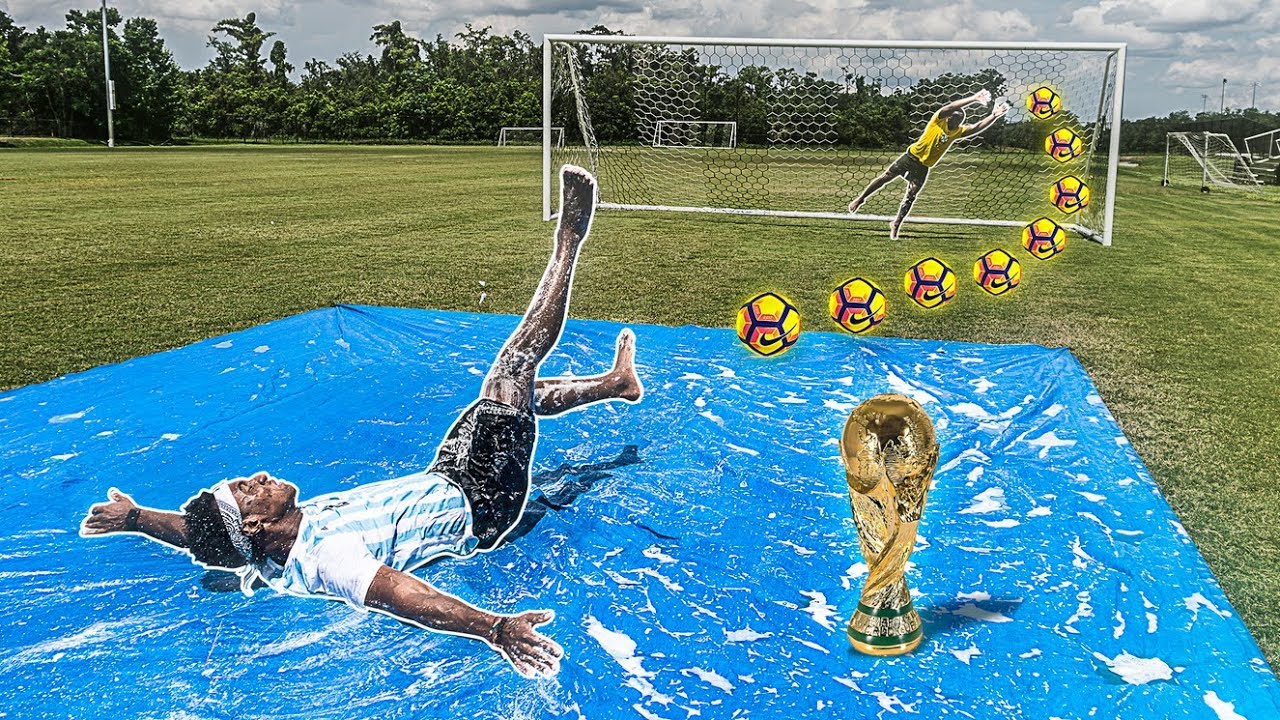 World Cup Penalty Shootout Challenge: Epic Slip-N-Slide Showdown