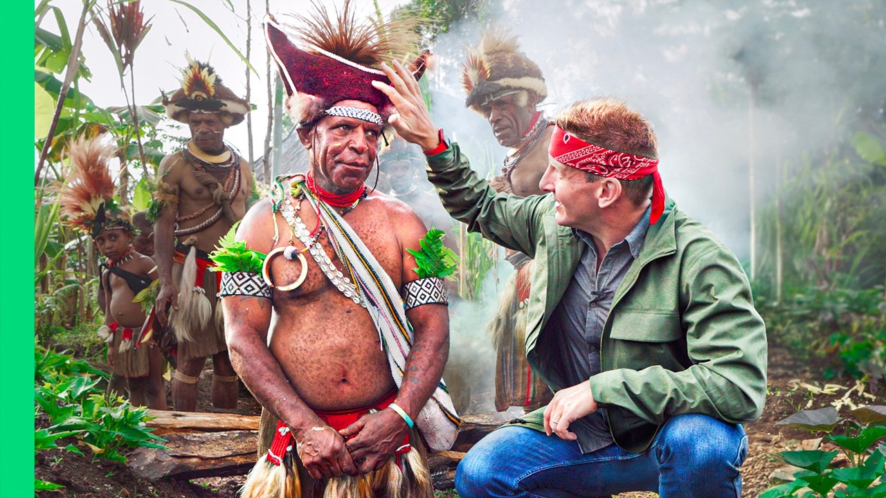 Huli Tribe Earth Oven: Cooking 100lb Pig with Hot Stones