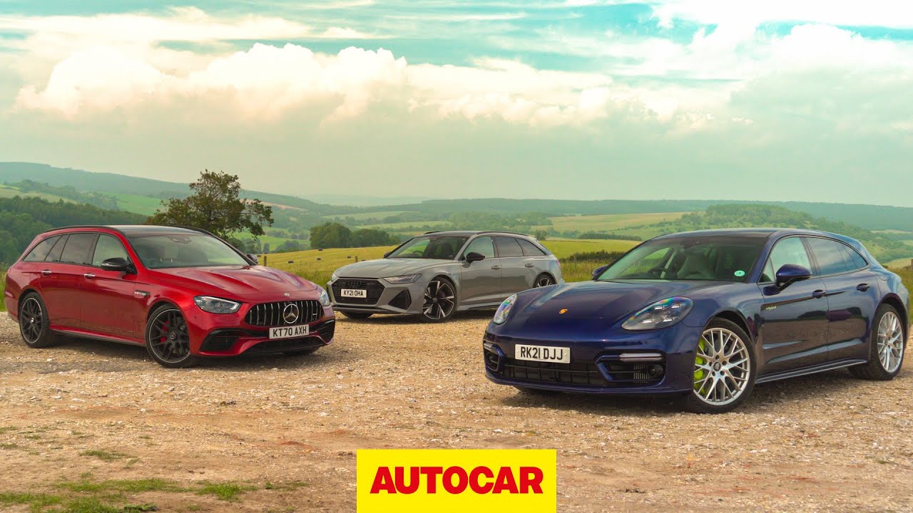 title：Best Fast Estate Car: Audi RS6 vs Mercedes E63 vs Porsche Panamera