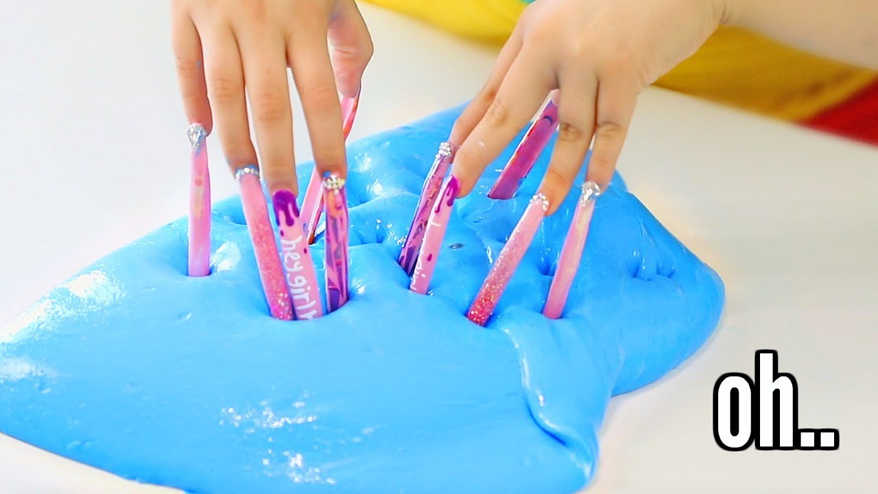 Making Slime With Long Nails: Ultimate Challenge Results