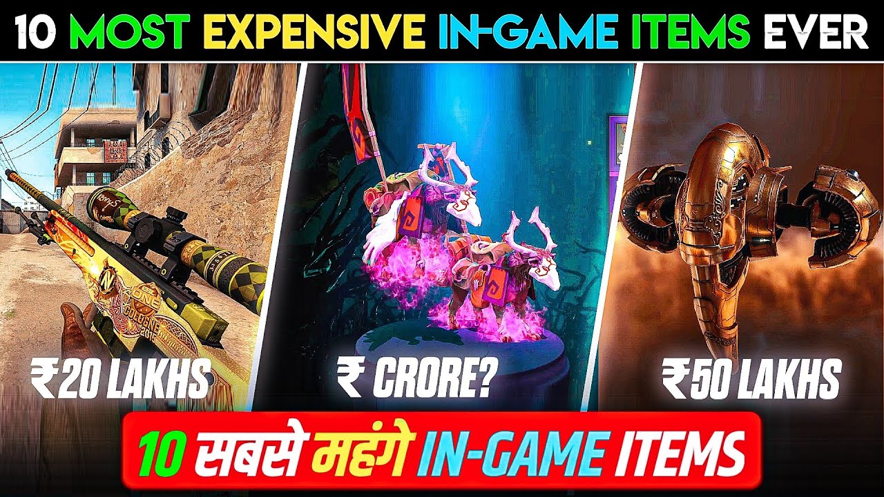 World's 10 Most Expensive In-Game Items (₹10 Lakh to ₹50 Crore)