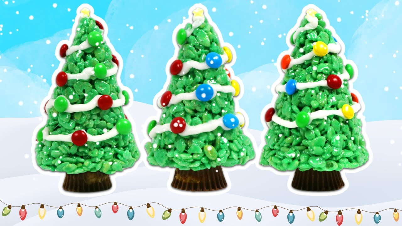 Easy Rice Krispies Christmas Trees Recipe with Decorating Tips