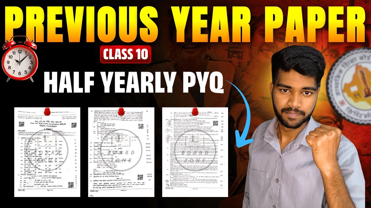 Download Class 10 Rajasthan Board Half-Yearly Previous Papers (2024)