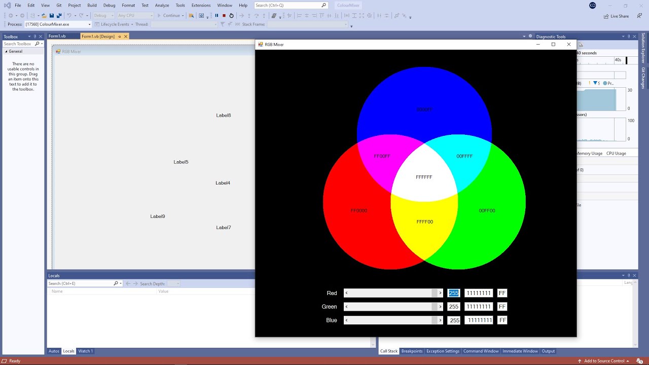 Complete VB.NET Color Mixer: Hex/Binary Display Guide