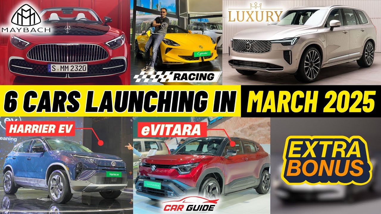 Top 6 Upcoming Cars in India March 2025: EVs, Sports & More