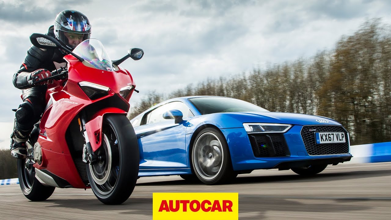 title：Ducati Panigale V4 vs Audi R8 V10: Drag Race Results & Specs