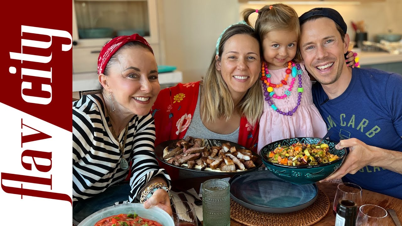 Mama Ellie's Crispy Pork Belly & Celery Olive Salad Recipe