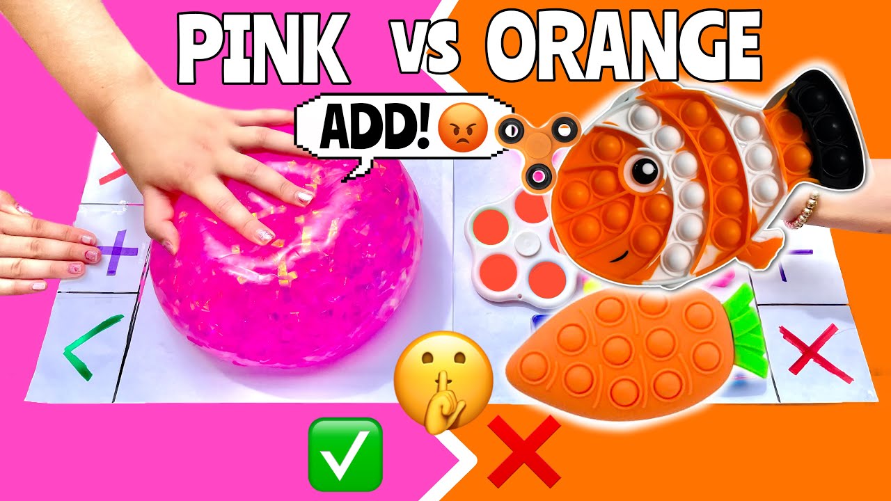 Pink vs Orange Fidget Toy Trade Challenge: Who Won?