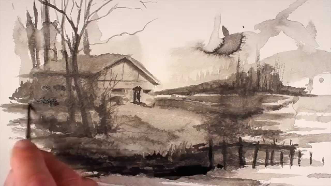 Boost Art Creativity with Ink Wash Exercise in 15 Minutes