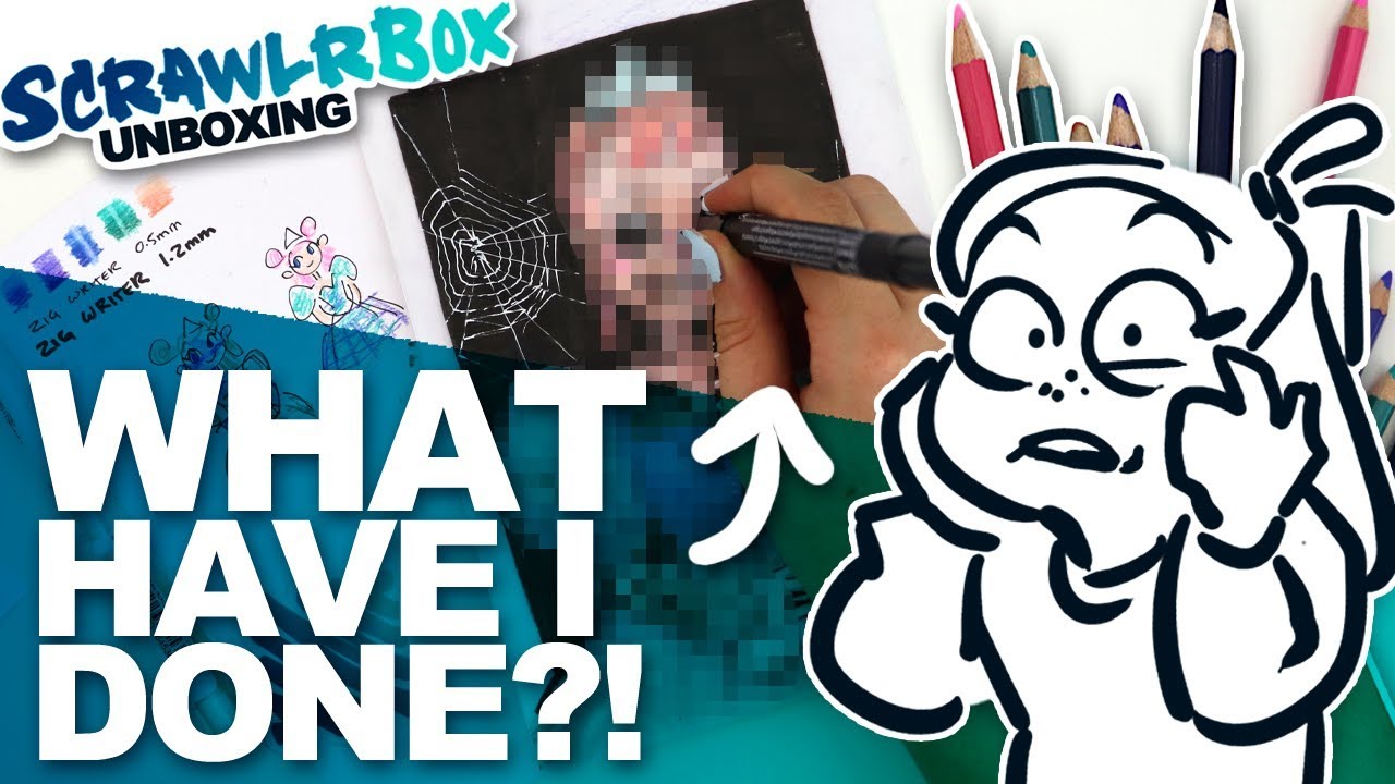 Scrawlrbox June Unboxing & Twisted Reality Art Tutorial