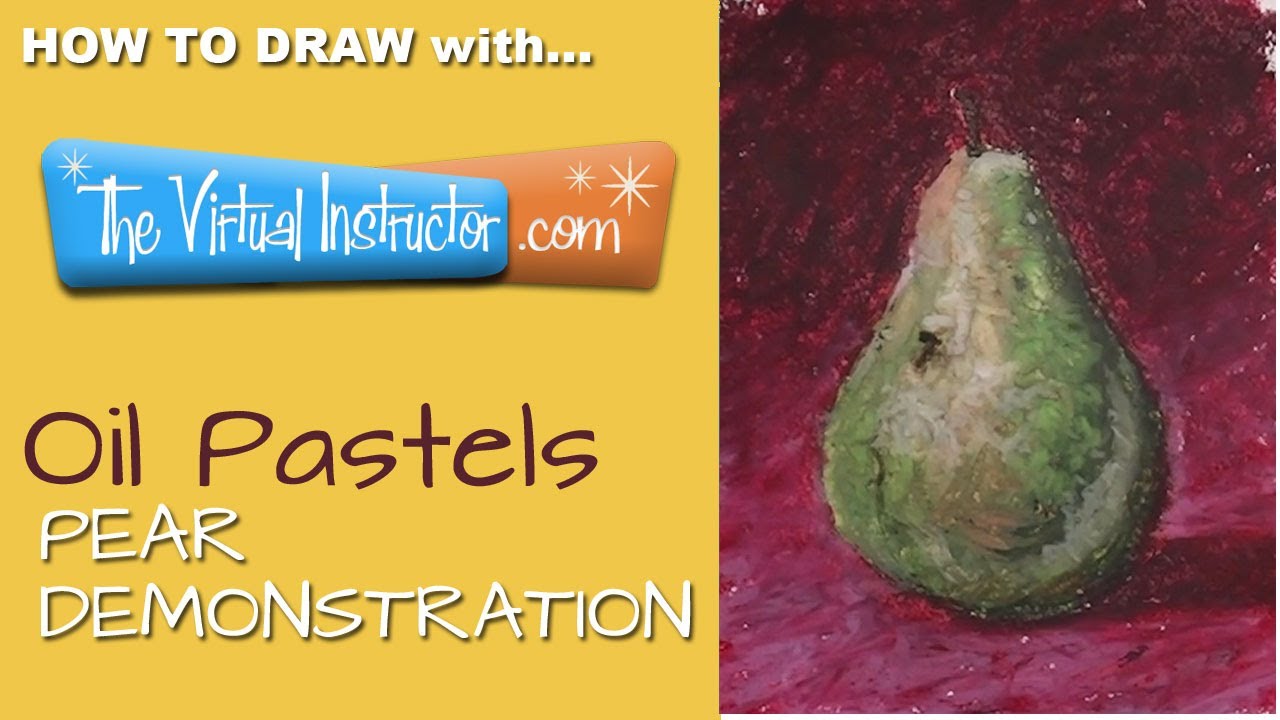 Oil Pastel Pear Drawing: Step-by-Step Tutorial