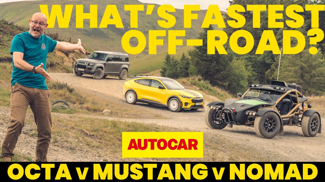 title：Which Off-Road Car Saves Ted Fastest? Mach-E vs Defender vs Nomad