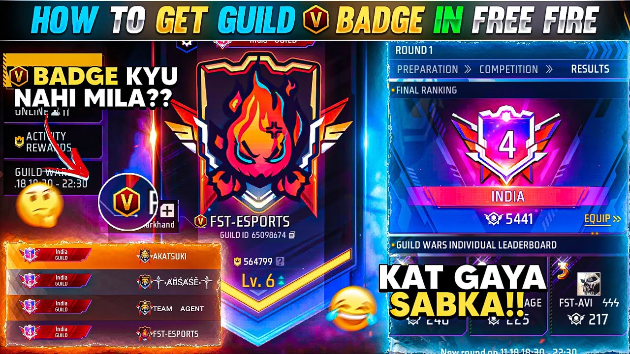 Free Fire Guild V Badge Clarification: How Rewards Actually Work