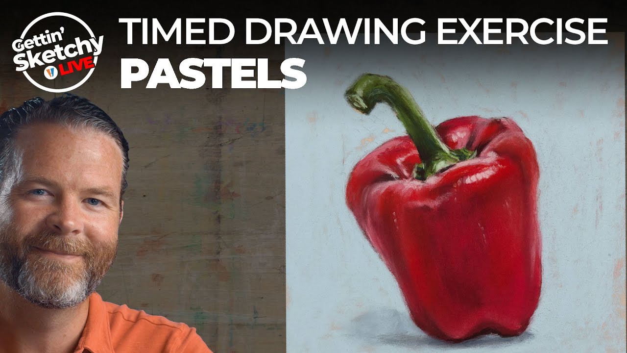 Pastel Speed Sketch: Vibrant Bell Pepper in 45 Minutes