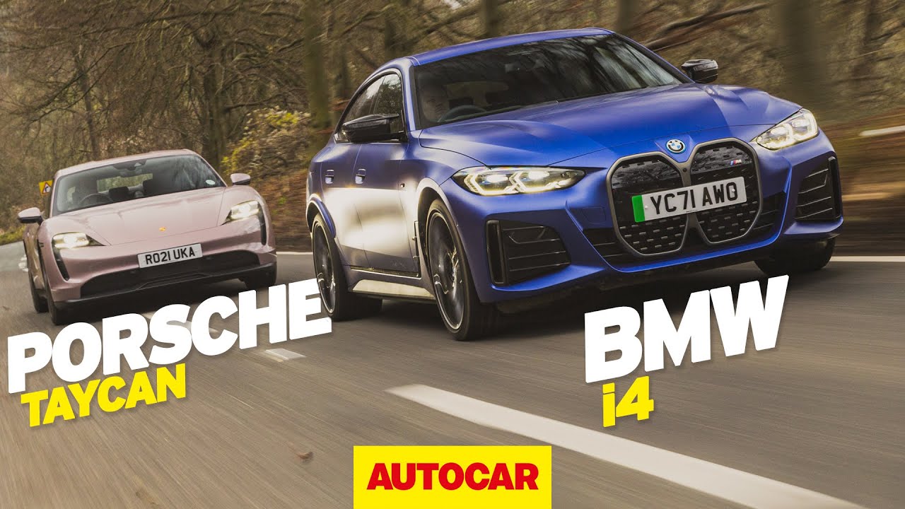 title：Porsche Taycan vs BMW i4 M50: Which Electric Saloon Is Better to Drive?
