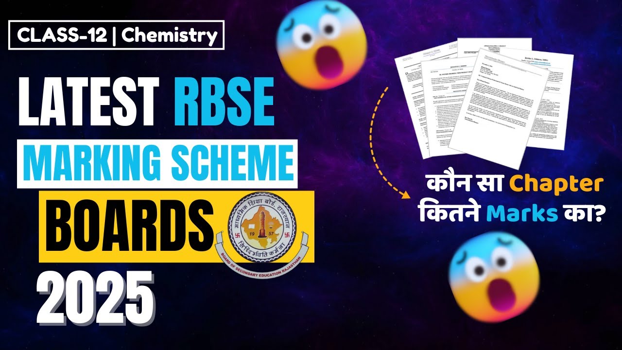 RBSE Class 12 Chemistry Marks Distribution 2025: Chapter-Wise Guide