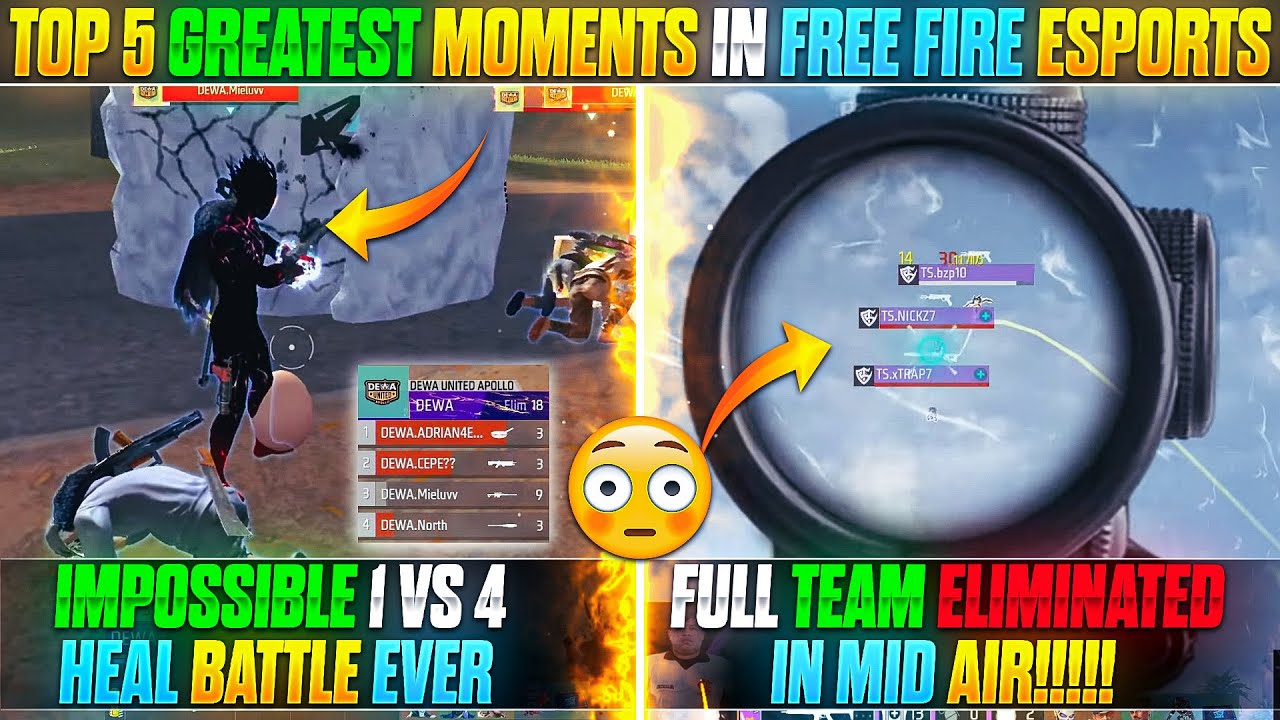 Top 5 Unbelievable Free Fire eSports Clutch Moments Ever