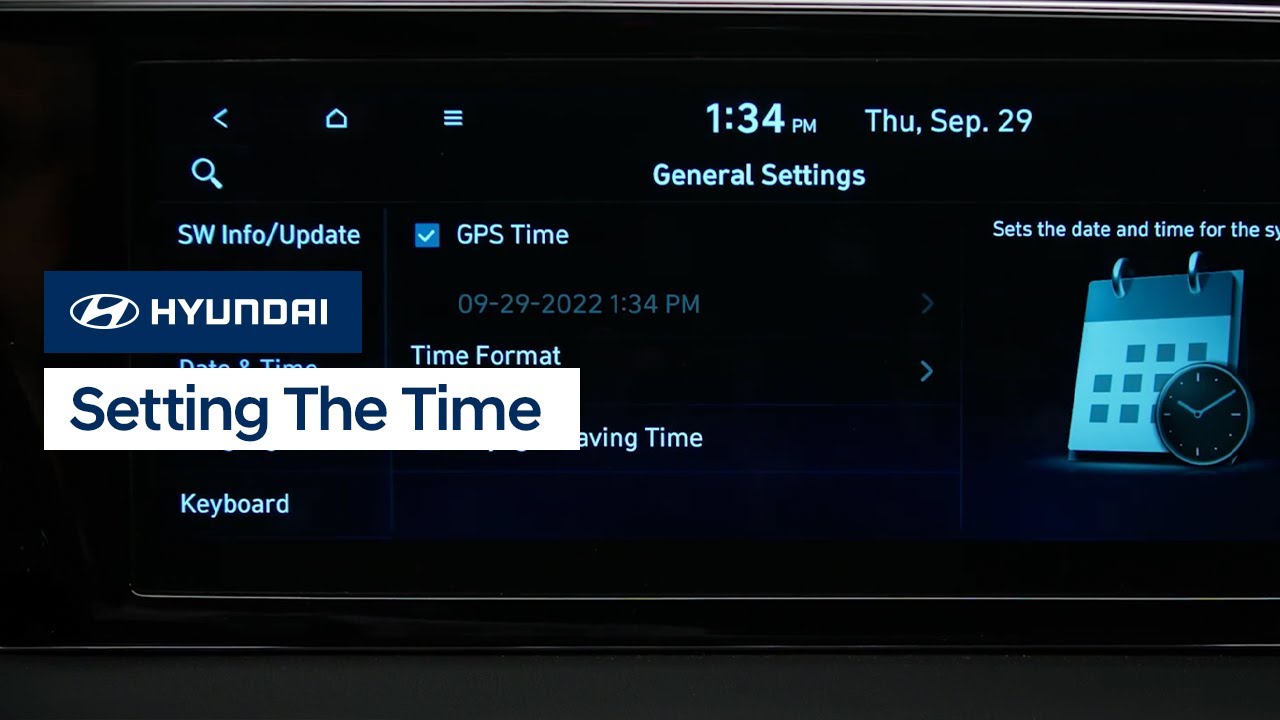 Hyundai Clock Setup Guide: Manual & GPS Time Fixes