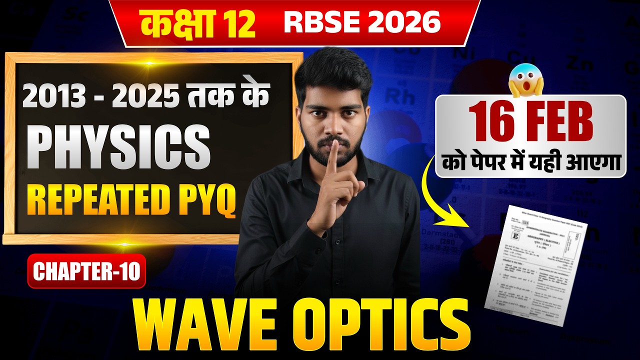 RBSE Class 12 Wave Optics PYQ Solutions: Exam Strategies & Concepts