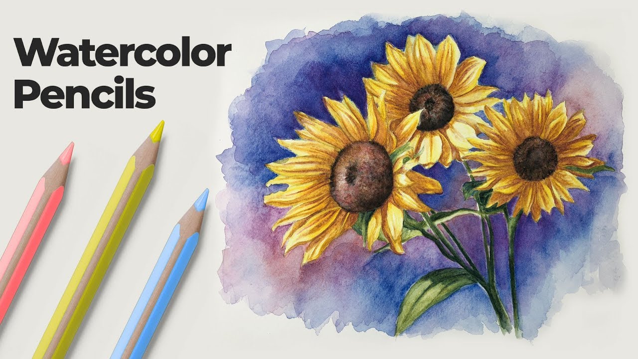 Master Watercolor Pencil Techniques: Step-by-Step Sunflower Tutorial