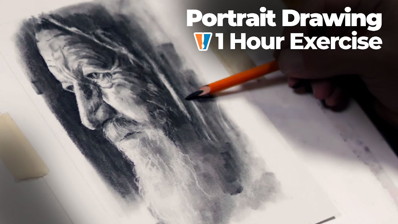 Charcoal Portrait Sketch in 1 Hour: Step-by-Step Guide