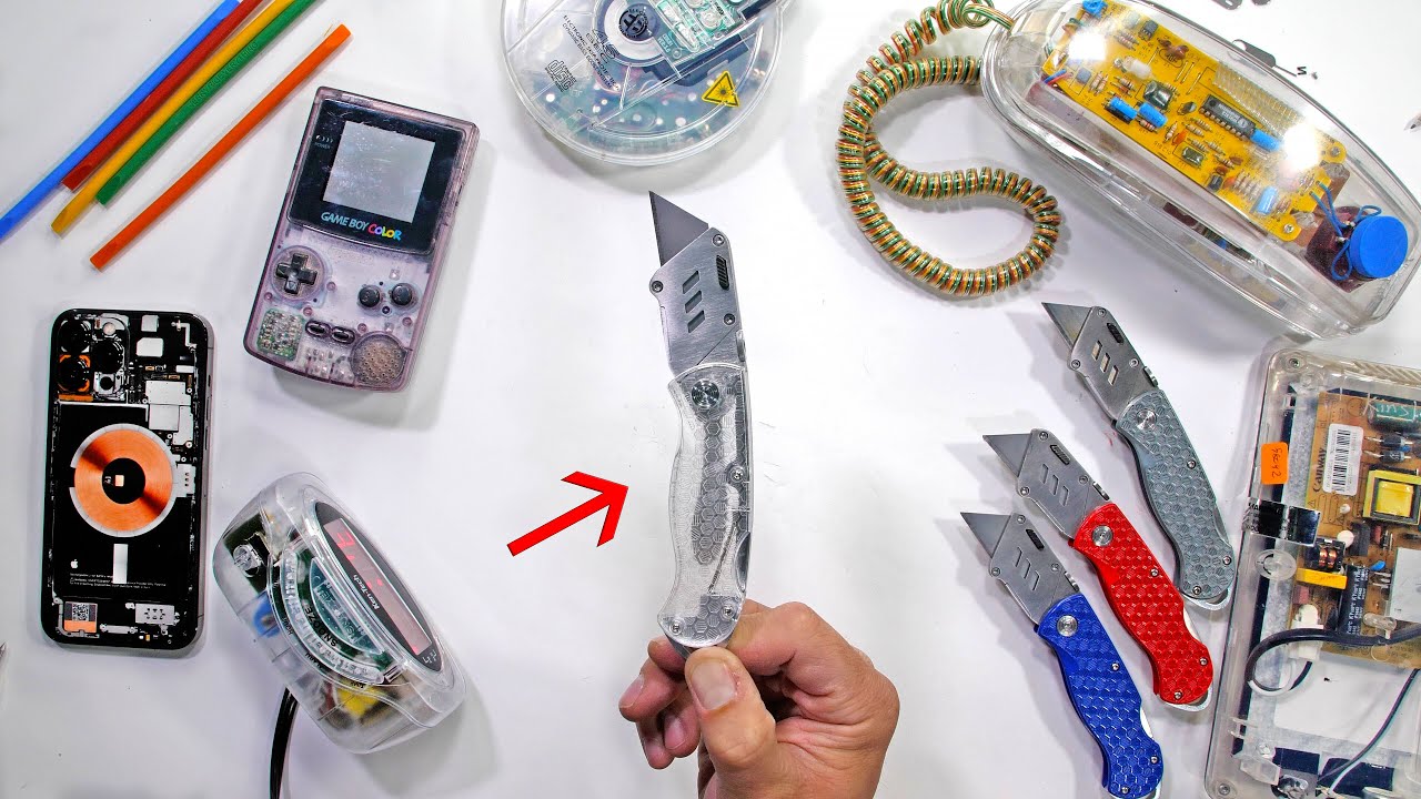 Transparent Tech Revival: 90s Gadgets & New Clear Knife