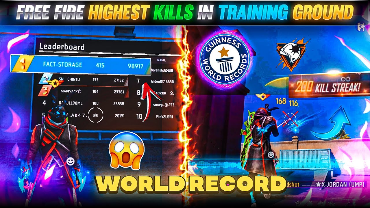 Free Fire Training Ground Record: 415 Kills Strategy