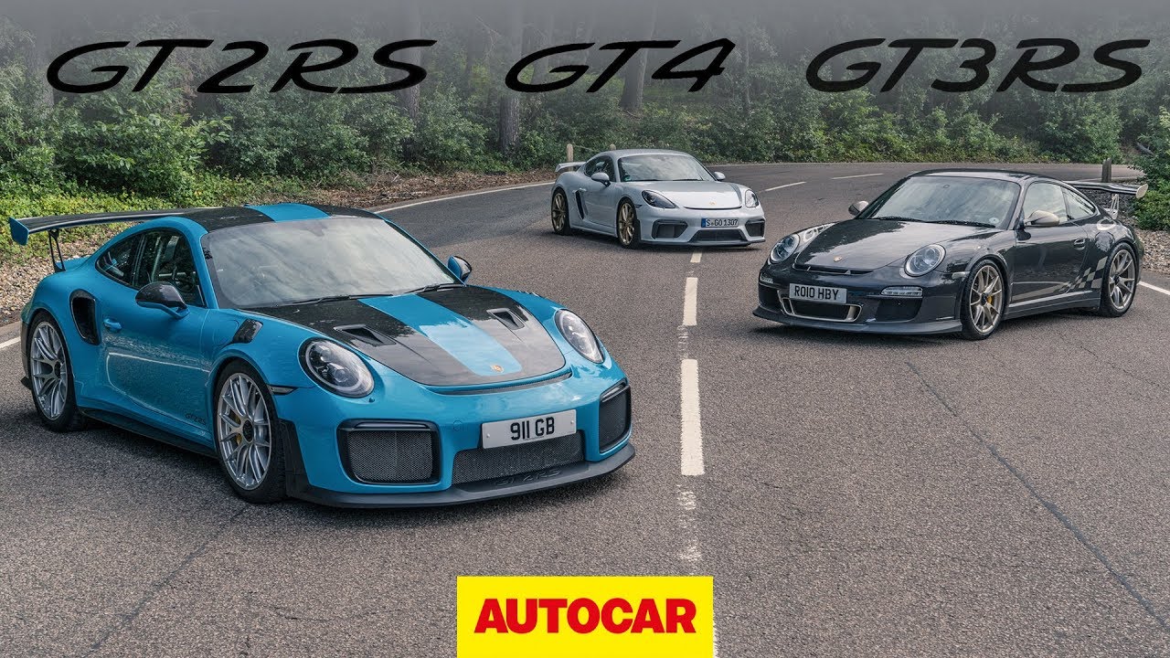 title：Porsche GT Cars Test: GT2 RS vs GT3 RS vs Cayman GT4